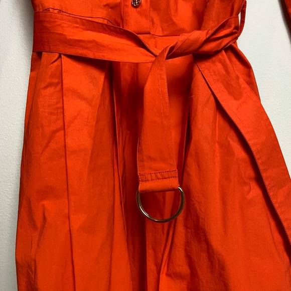 Tory Burch Orange Summer Dress with Gold Detailing - Picture 4 of 7